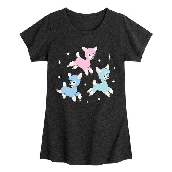 Instant Message - Kitschy Lambs Fitted Short Sleeve Graphic T-Shirt