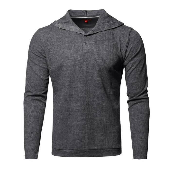 FashionOutfit Men's Thermal Hooded Long Sleeve T-Shirt - Walmart.com