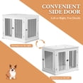 thumbnail image 6 of HLR Furniture Style Dog Crate with Cushion, Dog Kennel Medium, Pet Crates, Dog Cage for Small and Medium Dogs, Decorative Dog Kennel with Flip-top Plate, Chew-Proof Metal Bars, White, 6 of 7