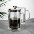 thumbnail image 5 of 650ml French Press Coffee Maker - Double Wall Borosilicate Glass Tea Kettle, Home Coffee Pot with Filter, 5 of 6