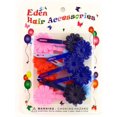 thumbnail image 2 of Eden Children's Self Hinge Plastic Assorted Color Flower Hair Barrettes - 18 Pcs., 2 of 2