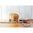 Polished Whiskey Barrel Beverage Dispenser in Brown Age your own