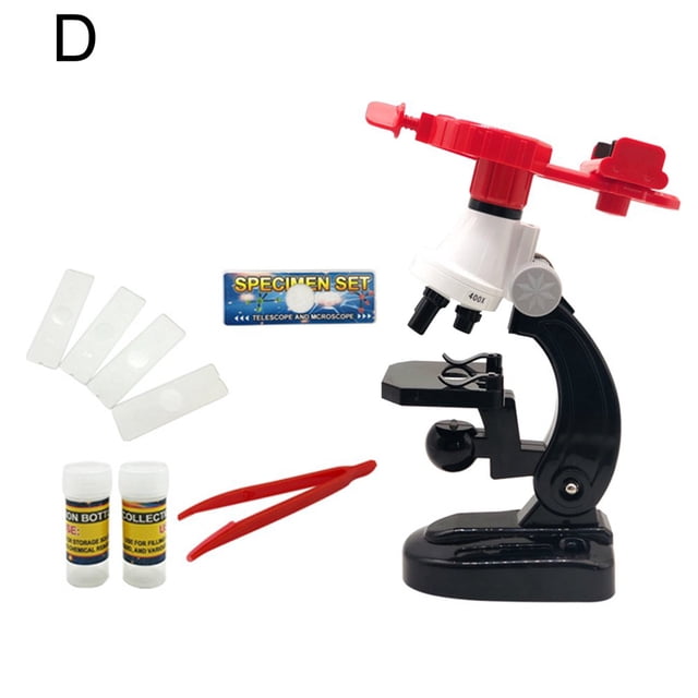 Kid Microscope Battery Powered High Magnification Science Experiment 100X/400X/1200X Biological Microscope Kit for School