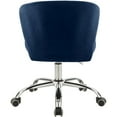 thumbnail image 6 of Meridian Furniture Finley Swivel Adjustable Navy Velvet and Chrome Office Chair, 6 of 7