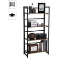 Vasagle Industrial Bookshelf Folding Bookcase 4Tier Ladder Shelf Wood