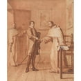 thumbnail image 3 of Matthieu Elias 12x14 Black Modern Framed Museum Art Print Titled - Fatally Wounded, King Henry III Informs the Blessed Abbot of His Condition and Recommends Himself to His Prayers (1706-07), 3 of 5