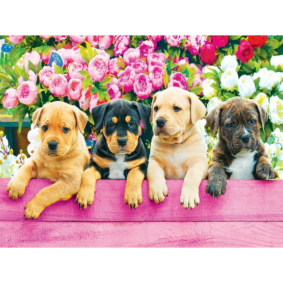 RoseArt Colorluxe 300 Piece American Staffordshire Puppies Jigsaw Puzzle