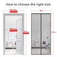 thumbnail image 2 of Lace Magnetic Mesh Screen Door, Magic Instant Magnet Screen Door Net Curtain, Automatic Bug off Door Screen with Super Strong Velcro and Magnets, Fits Door Size up to 34"x 82", Black, 2 of 6