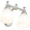 thumbnail image 2 of Hampton Bay Solomone 2-Light Polished Chrome Vanity Light with Opal Glass Shades, 2 of 3