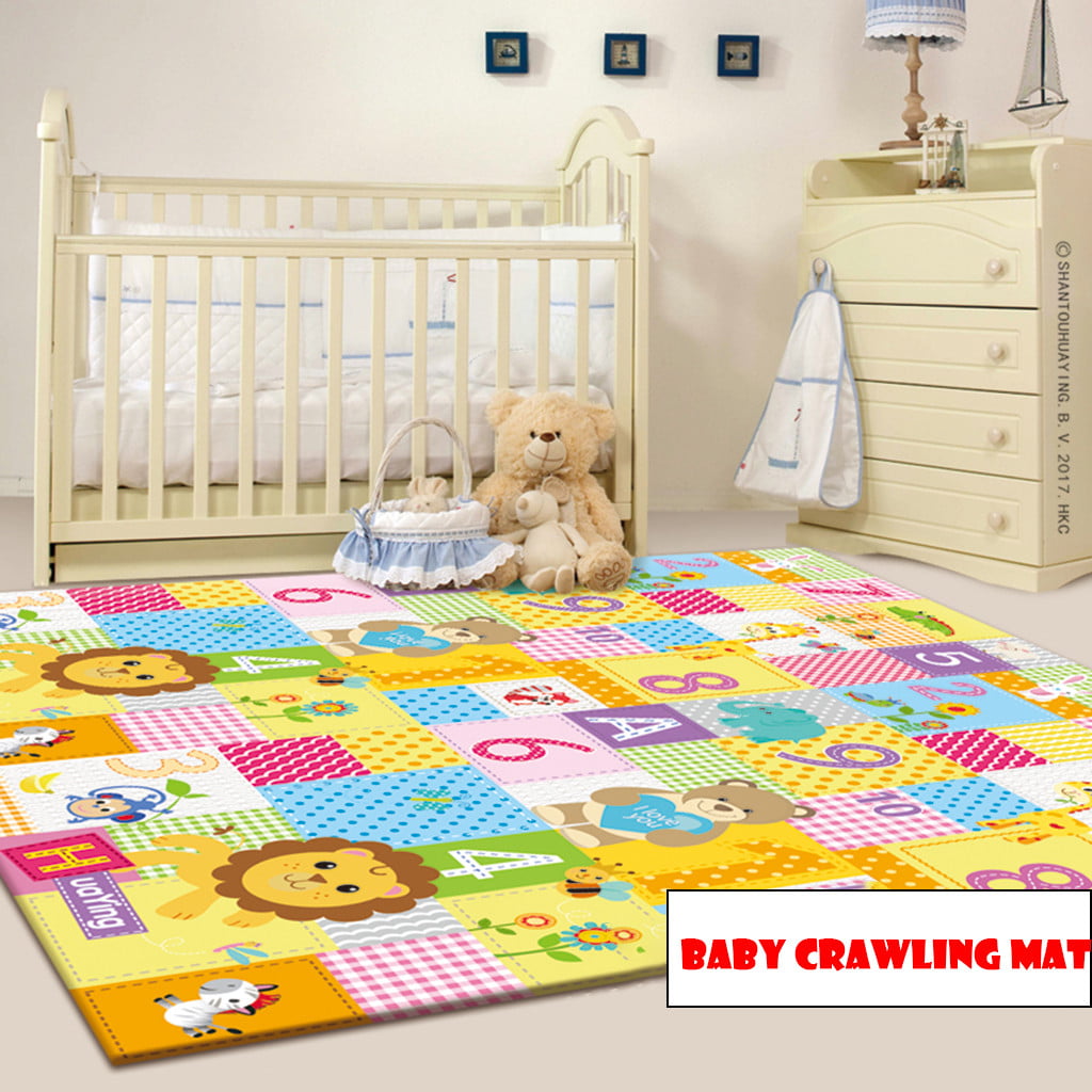 Baby Care Play Mat Large Double Sides Non-Slip Waterproof Portable For Playroom 