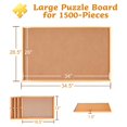 Jumbo Size 34"×26" for Maximum 1500 Pieces Puzzles, Puzzle Board