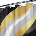 thumbnail image 3 of Gray and Gold Marble Ink Waves Pattern Shower Curtain 36"x72" ,Bathroom Decorative Shower Curtains Set with 12 Hooks,Modern Waterproof Washable Shower Curtain, 3 of 6