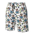 thumbnail image 2 of Yiaed Funny Excavator Print Men's Swim Trunks with Lining Quick Dry Sports Shorts Beach Shorts Boardshorts-Medium, 2 of 5
