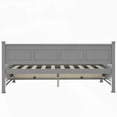 thumbnail image 3 of Gray Twin Size Daybed with 2 Big Drawers, X-frame Design, Rustic Casual Style, for Long Use, 3 of 14