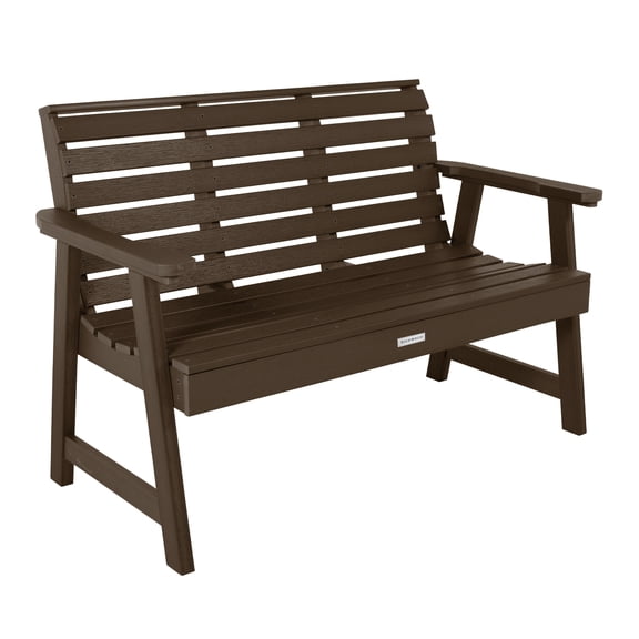 Highwood Weatherly 4ft Garden Bench - 2-Person, Eco-friendly, Synthetic Wood