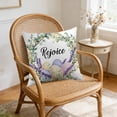 thumbnail image 6 of NWOKYZGH 1Pc Easter Throw Pillow Covers 17 x 17 Inch, He is Risen Spring Farmhouse Holiday Purple Cushion Case for Home Sofa Couch Decoration, 6 of 6