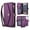 Purple, variant on Dteck Detachable Wallet Case for Samsung Galaxy S20,Magnetic Leather Case 2 in 1 Card Slots Pocket Compatible with MagSafe Shockproof Cover with Wrist Strap/Shoulder Strap,Black