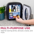 thumbnail image 5 of Frigidaire Retro Mini Fridge 12 Can, Black Portable Beverage Cooler for Drinks, Skincare, Bedroom, Office, Dorm, 5 of 18