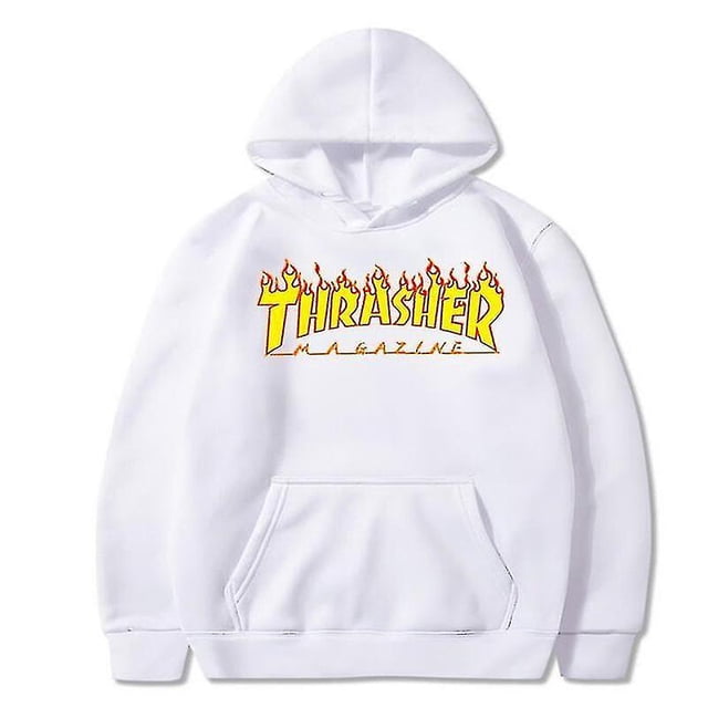 Thrasher Sweater Flame Sudadera Casual Top Fashion Print Sudadera con capucha ZefeiWu 8390615872966