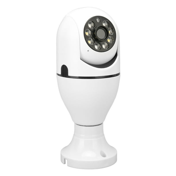 Cámara de seguridad con bombilla WiFi de 1080P, visión nocturna a color, detección de movimiento, rosca en casquillo E27, cámara para el hogar