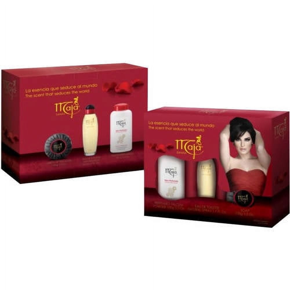 Maja Red Classic Gift Set Contains: EDT 50 ml + Luxury Perfumed Soap 100 g + Perfumed Talcum Powder 100 g