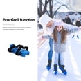 thumbnail image 2 of par de patines de hielo para niños pequeños, ajustables, de doble patín, con cierre de velcro, doble cuchilla, para invierno, entrenamiento para principiantes, color azul, 2 of 7