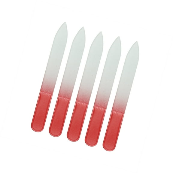 Vocoste Double-sided Glass Nail Files Set Red 5 Pcs