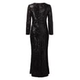 thumbnail image 5 of Ketyyh-chn99 Robes pour Femmes Robe de Mariage Robe de Soirée Formelle Robe de Bal Élégante Ligne A Soirée Mariage Noir,P, 5 of 5