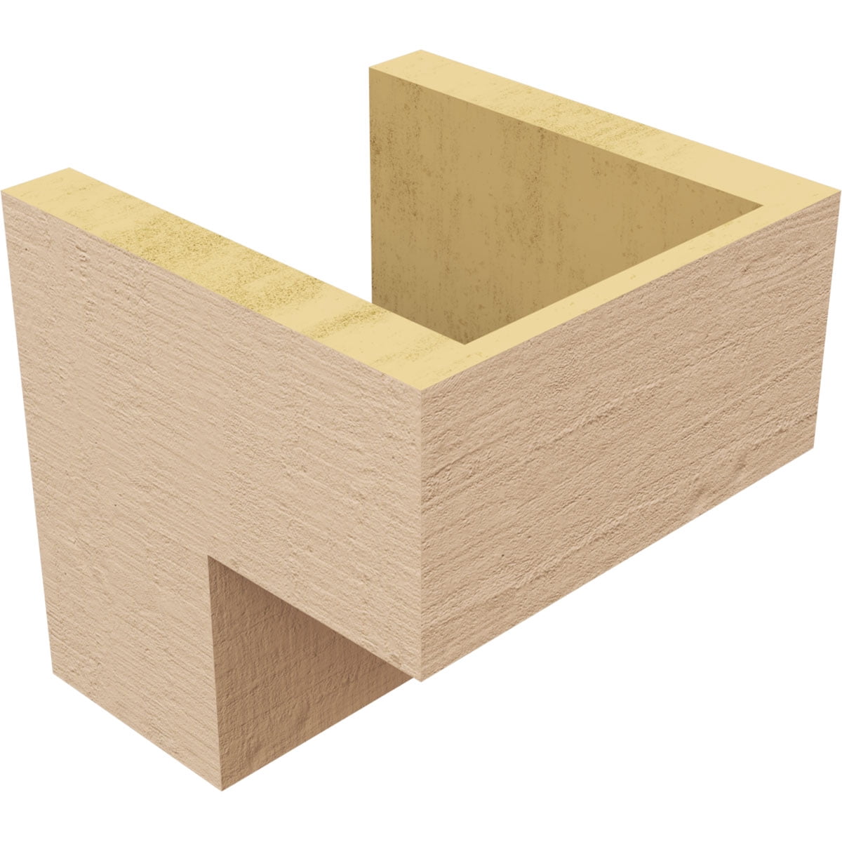 7"W x 7"D x 7"H Wide Chapel Hill Rough Cedar Woodgrain TimberThane Corbel, Primed Tan