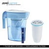 Zero Water 6-Cup Ion Exchange Water Dispenser Pitcher & 1 Replacement Filter Combo