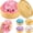 Pink, variant on Glitter Dumpling Squishy Toys with Steamer, 8.5cm Large Shimmer Bao Stress Relief Fidget Toy for Desktop Decor, Novelty Gift & Party Favors