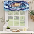 thumbnail image 2 of Purple Abstract Art Curtain Valances for Windows, Kitchen Valance Window Treatments Panel 2 Pack, Colorful Modern Art Rod Pocket Short Curtains for Bathroom Bedroom 54 x 18 Inch, 2 of 8