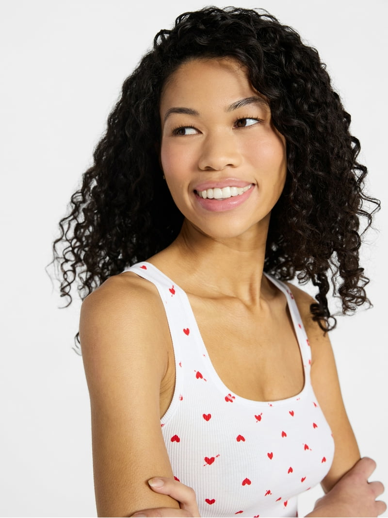 No Boundaries Cotton Stretch Ribbed Tank Top and Boxer Shorts Set