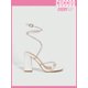 thumbnail image 3 of Party Collection Women Shoes Rhinestone Decor Chunky Heeled Ankle Strap Black Sandals Valentines Day, 3 of 4