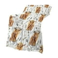 thumbnail image 6 of Highland Cow Fleece Throw Blanket Soft Plush Cow Pattern Decorative Blanket for Sofa Bed Couch Home Decor(White), 6 of 6