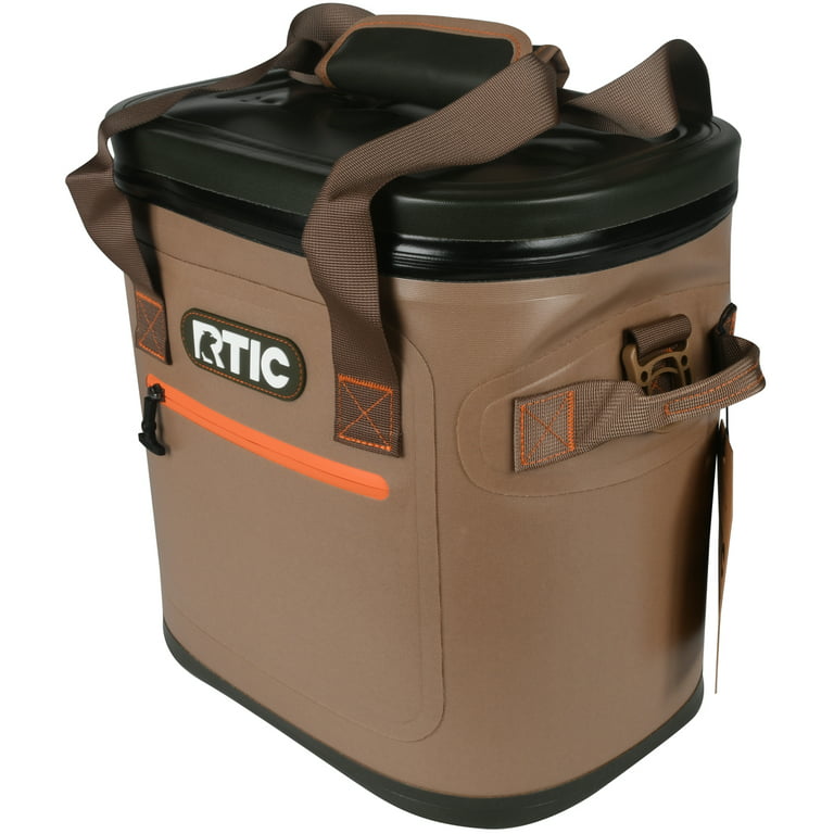RTIC Soft Cooler 20 Can, Insulated Bag Portable Ice Chest Box for Lunch,  Beach, Drink, Beverage, Travel, Camping, Picnic, Car, Trips, Floating Cooler  Leak-Proof with Zipper, Tan 