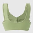 thumbnail image 4 of Front Closure Bras for Older Women No Underwire Comfortable Full Coverage Bra Wireless Wirefree Everyday Bras (Green), 4 of 7