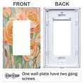 thumbnail image 3 of Yayeee Rocker Switch Wall Plate 1-Gang 4.6"x2.9" Home Decorative Outlet Cover, Abstract Floral Art, 3 of 6