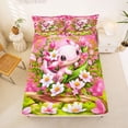 thumbnail image 5 of Erosebridal 3D Pink Axolotl Bed Sheets,Cute Flower Blossom King Sheets For Girl 4-Piece, 5 of 6