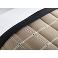 thumbnail image 3 of Mainstays Unisex 7-Piece Adult Beige Plaid Bedding Comforter Set, King, 3 of 6