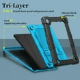 thumbnail image 2 of JBuwsdan Case for T-Mobile Revvl Tab 2 Tablet 10.1 inch,Shockproof Kids Friendly Protective Cover Built-in Kickstand with Shoulder Strap for Revvl Tab 2 2025 Tablet 10.1 inch(Black/Blue), 2 of 8