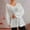 White, variant on DJskiyers Womens Loose Fitting Pullover Knitted Solid Color V-neck Top