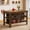 dark brown, variant on Tribesigns 55.1-Inch Bar Table with Storage Shelves, Farmhouse Counter Height Bar Cabint for Home, Kitchen & Dining Room, Living Room (Dark Brown)