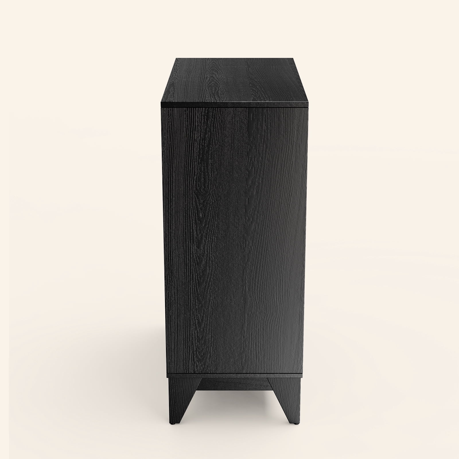 UPGO 38" Tall 2 - Door Accent Cabinet With Adjustable Shelf, Waveform Fluted Panel