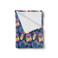 thumbnail image 2 of Colorful Soft Flannel Fleece Blanket, Continuous Design of Abstract Geometric Patterns in Graffiti Drawing Style, Cozy Plush for Indoor and Outdoor Use, 50" x 70", Indigo Multicolor, by Ambesonne, 2 of 5