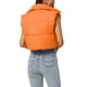 thumbnail image 3 of Chaleco acolchado ligero de mujer INSPIRE CHIC con cuello alto y cremallera, chaleco corto, color naranja, 3 of 6