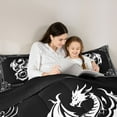 thumbnail image 5 of Castle Fairy Boys Girls Magical Dragon Twin Comforter Sets,Gothic Style Bedding Set, 5 of 8