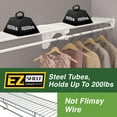 thumbnail image 4 of EZ SHELF - Closet Shelf with Hanging Rod - 29" to 49” Expandable, White, Closet Shelves - Strong, Holds 200 lbs - Easy Install - 1 Side Wall & Backwall with 1 End Bracket, 4 of 8