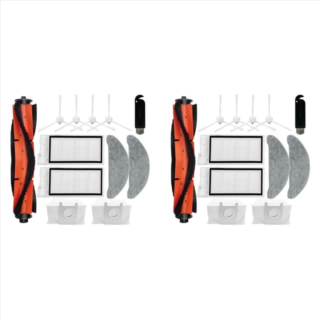2Conjunto para Eve Plus SDJ01RM Robot Aspirador Repuestos Accesorios Cepillo Lateral Principal Filtro Hepa Mopa Bolsa para el Polvo