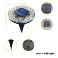 thumbnail image 2 of Paquete de 2 luces solares para el suelo, luces para pasarela al aire libre, luces de disco LED para camino, césped y jardín, 2 of 5
